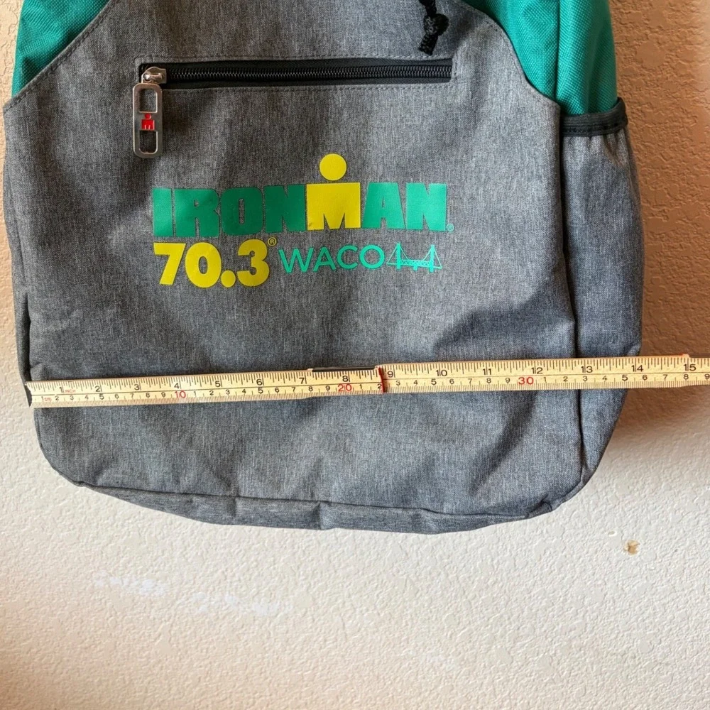 Ironman 70.3 Waco ViewSport Sling Backpack‎ Teal Gray Drawstring Gym Bag